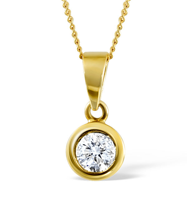Certified Lab Diamond 1.00CT Emily 18K Gold Pendant Necklace F/VS